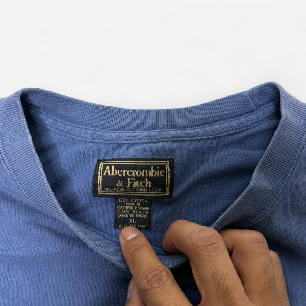 Abercrombie & Fitch Blue Graphic T Shirt XL Surf Logo - Picture 3 of 4